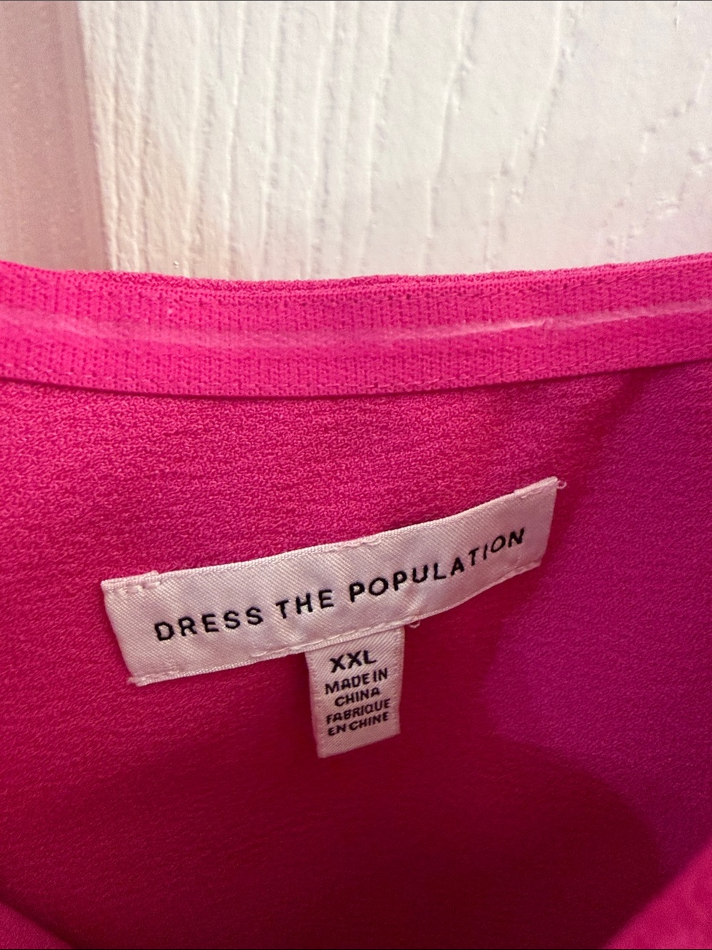 Dress the Population One-Shoulder Fuchsia Mini Dress - Picture 2 of 3